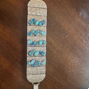 Brighton Silver and Blue Bracelet